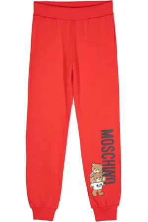 Moschino Pantalon en coton à imprimé ourson