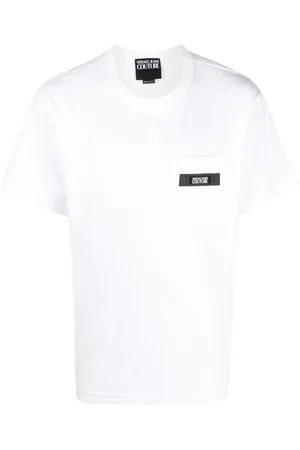 VERSACE T-shirt en coton à patch logo