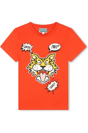 Kenzo T-shirt en coton à logo imprimé