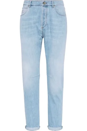 Brunello Cucinelli Jean fuselé à taille mi-haute