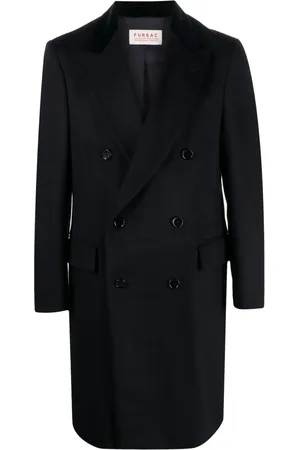 Fursac Manteau en laine vierge à boutonnière croisée