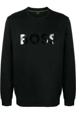 HUGO BOSS Sweat nervuré à logo imprimé