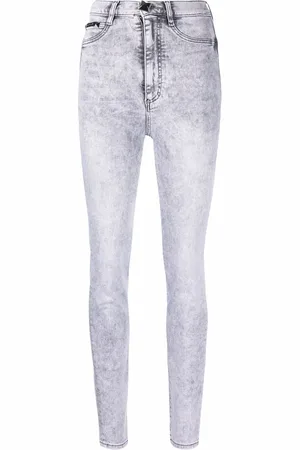 Philipp Plein Legging en jean à taille haute