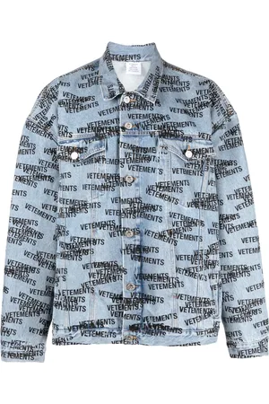 Vetements Veste en jean à logo imprimé