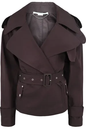 Stella McCartney Trench crop à taille ceinturée