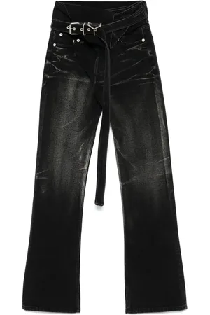 Y / PROJECT Jean à taille ceinturée