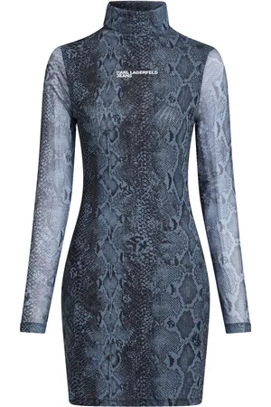 Karl Lagerfeld Robe en mesh à imprimé peau de serpent