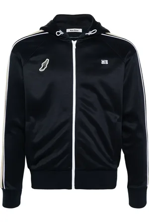 WALES BONNER Hoodie zippé à logo brodé