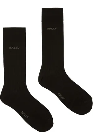 Bally Chaussettes à logo en intarsia