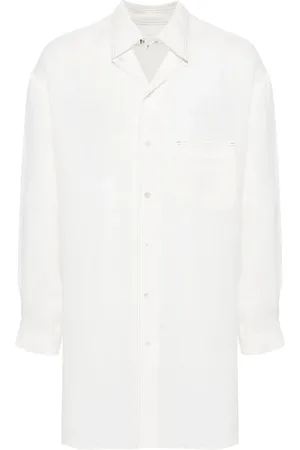 YOHJI YAMAMOTO Chemise en lin à coutures contrastantes