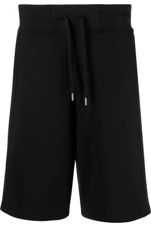 VERSACE Short de sport en coton à logo appliqué
