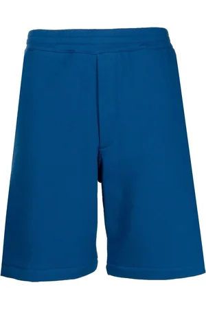Alexander McQueen Short de sport en coton à bande logo