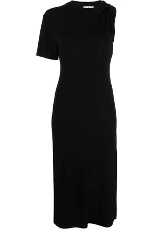 Courrèges Robe mi-longue à logo appliqué