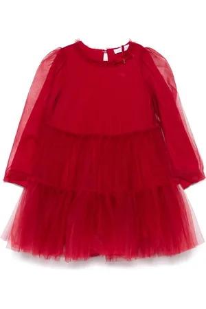 MONNALISA Robe en tulle à volants superposés