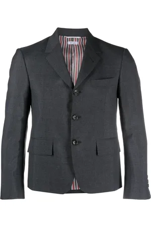 Thom Browne Blazer en laine mélangée à simple boutonnage