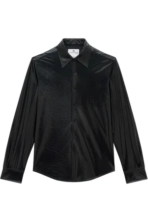 Courrèges Chemise en cuir artificiel à boutonnière