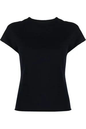 Vince T-shirt en laine mélangée à manches courtes