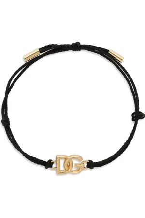 Dolce & Gabbana Bracelet en cordes à breloque logo DG