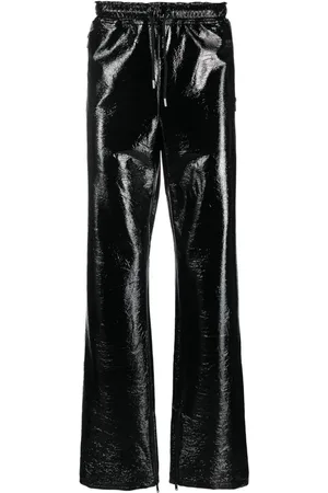 Courrèges Pantalon droit à fini brillant