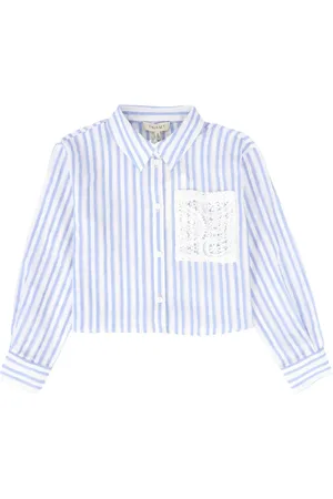 Twin-Set Chemise crop à rayures
