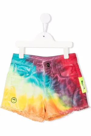 BARROW Short en jean à imprimé tie dye