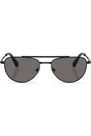 Swarovski Lunettes de soleil ovales à logo imprimé