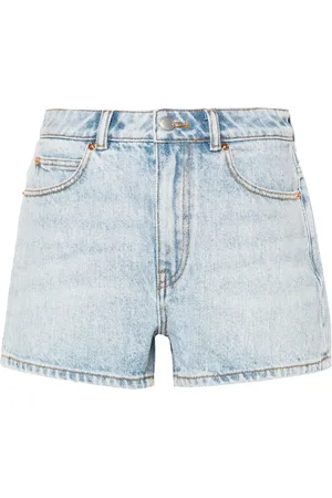 Alexander Wang Short en jean à logo brodé