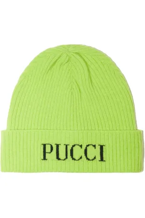 PUCCI Junior Bonnet à logo en intarsia