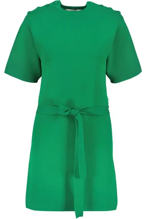 YVES SALOMON Robe en maille à manches courtes