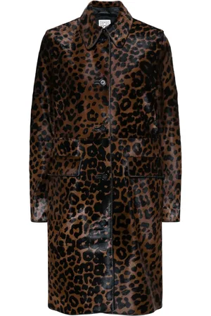 Totême Manteau boutonné à imprimé léopard