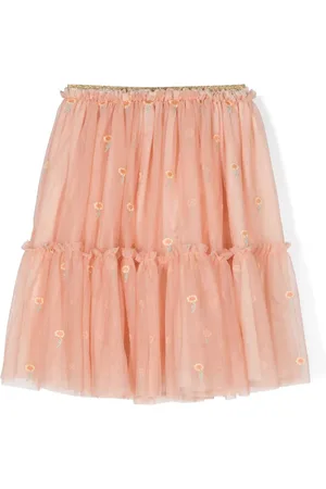 Stella McCartney Jupe en tulle à fleurs brodées