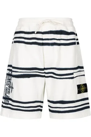 Supreme X Stone Island Warp short à rayures