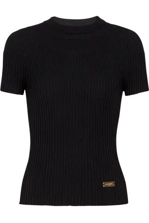 Balmain Débardeur nervuré à plaque logo