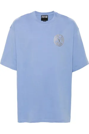 VERSACE T-shirt en coton à logo imprimé