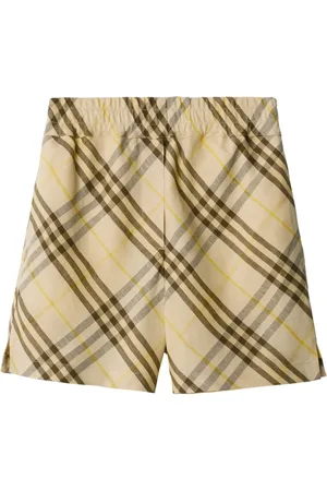 Burberry Short en lin à carreaux