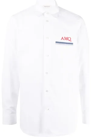 Alexander McQueen Chemise à logo brodé