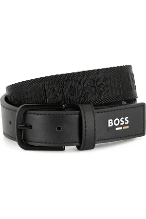 HUGO BOSS Ceinture en cuir à logo imprimé