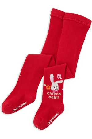 Miki House Chaussettes à logo intarsia