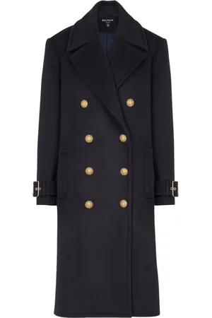 Balmain Manteau en laine à boutonnière croisée