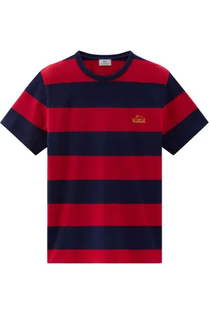 Woolrich T-shirt rayé à logo imprimé