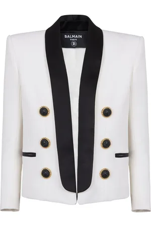 Balmain Blazer en laine à design ouvert