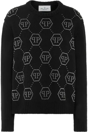 Philipp Plein Pull à logo orné de cristaux