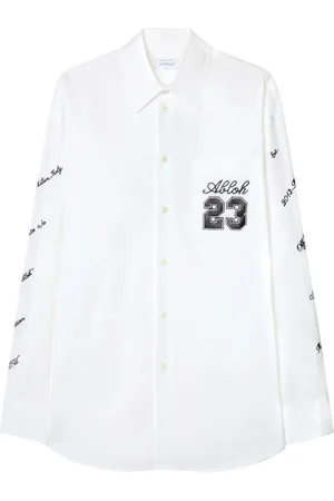 OFF-WHITE Chemise en coton à logo brodé