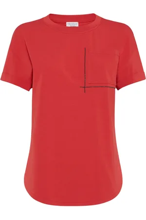 Brunello Cucinelli T-shirt à ornements métalliques