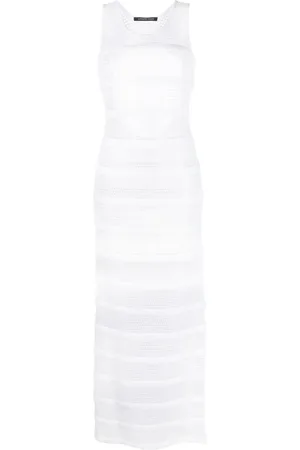 ANTONINO VALENTI Robe longue semi-transparente en mesh