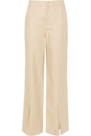 Twin-Set Pantalon droit à ourlets fendus