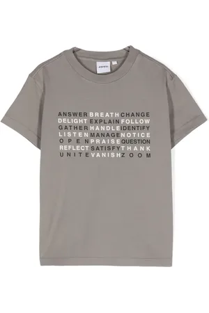 Aspesi T-shirt en coton à imprimé texte