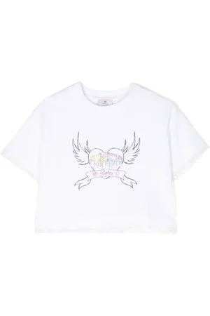 Chiara Ferragni T-shirt court à logo strassé