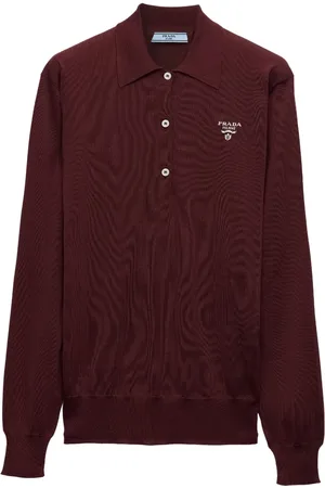 Prada Polo à logo brodé