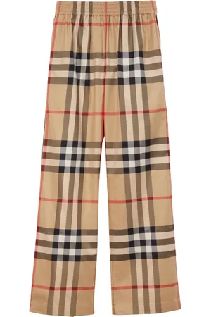 Burberry Pantalon en coton à carreaux